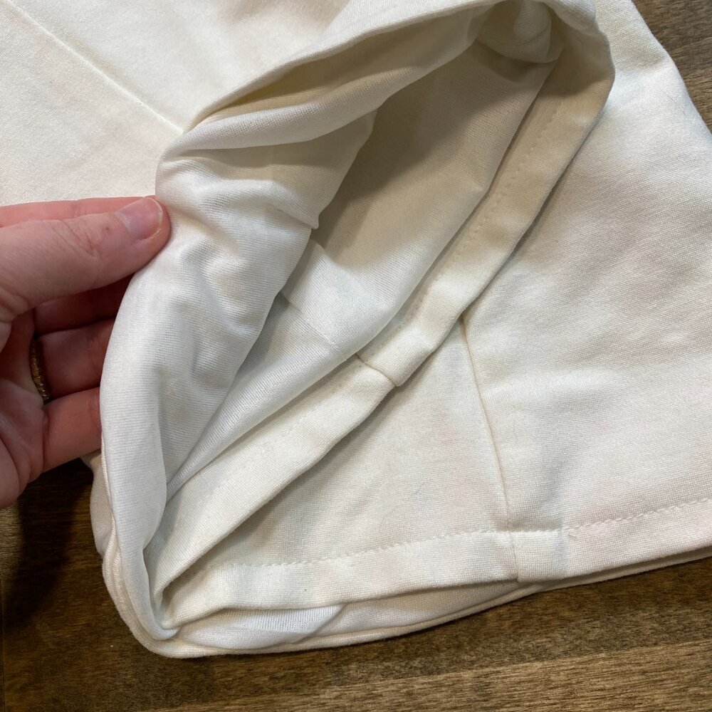 Venus Women’s White Square Neck Side Zip Padded & Double Lined Blouse Office XS - Picture 3 of 5